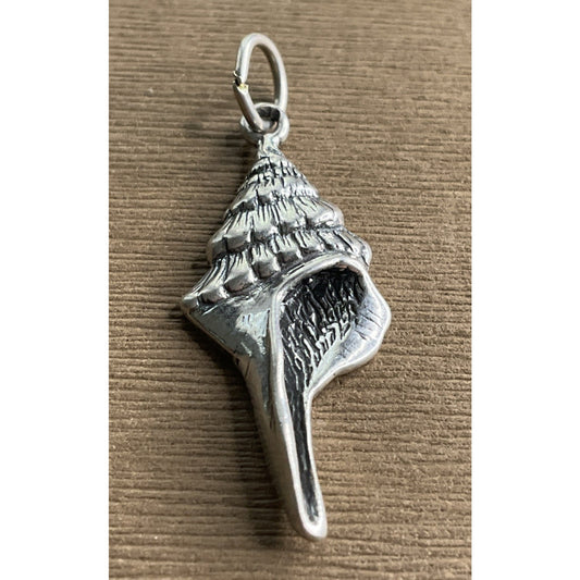 Vintage Sterling Silver Conch Shell Charm