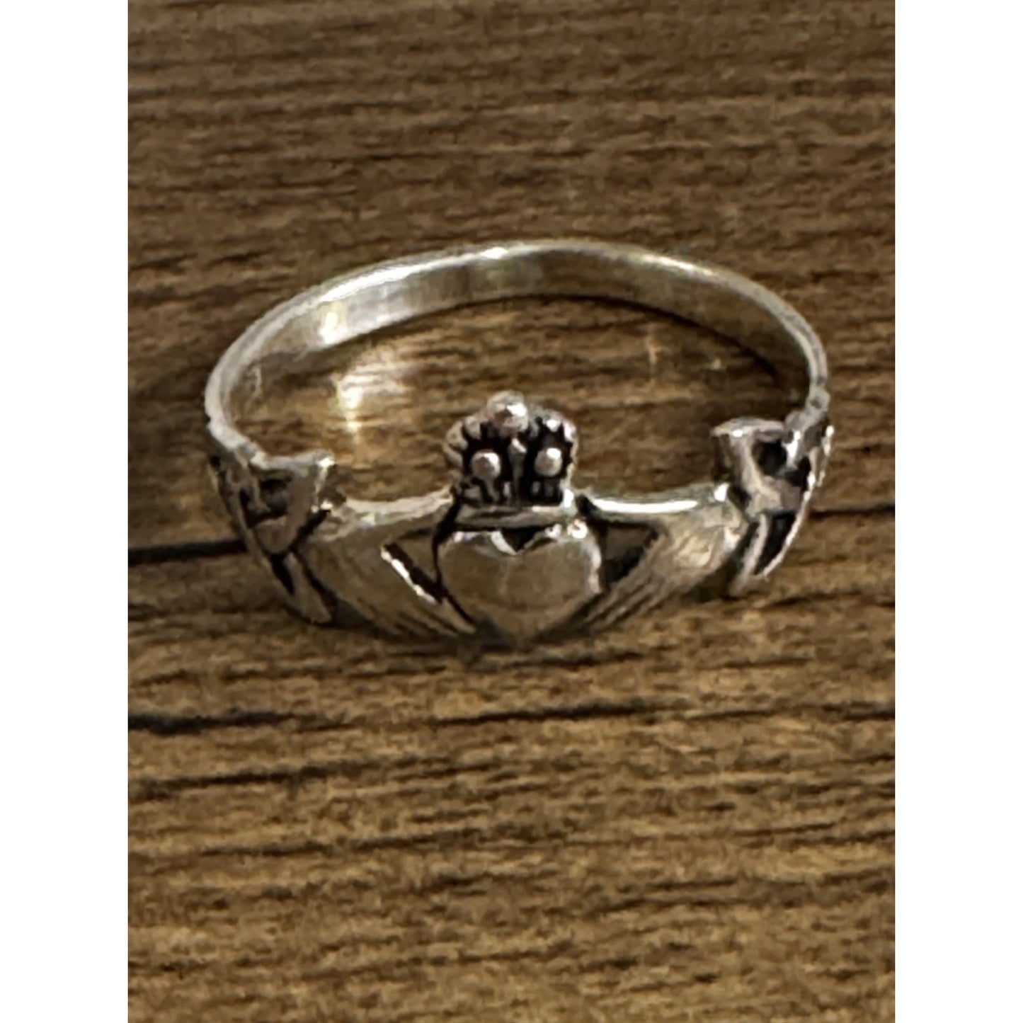 Vintage Sterling Silver 925 Claddagh Ring Size 10
