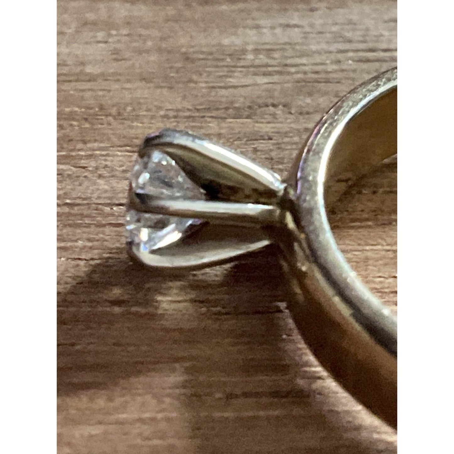 Pre owned James Avery 14k Gold Retired .25 Carat Diamond Solitaire Engagement Ring Sz 7.5