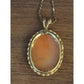 Danecraft Italy 925 Gold Vermeil Chain w/ Vintage Shell Cameo Pendant 20”