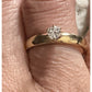 Pre owned James Avery 14k Gold Retired .25 Carat Diamond Solitaire Engagement Ring Sz 7.5