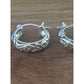 Vintage Sterling Silver Vine Hoop Earrings 925 TH Scroll Design Thailand 2.5g