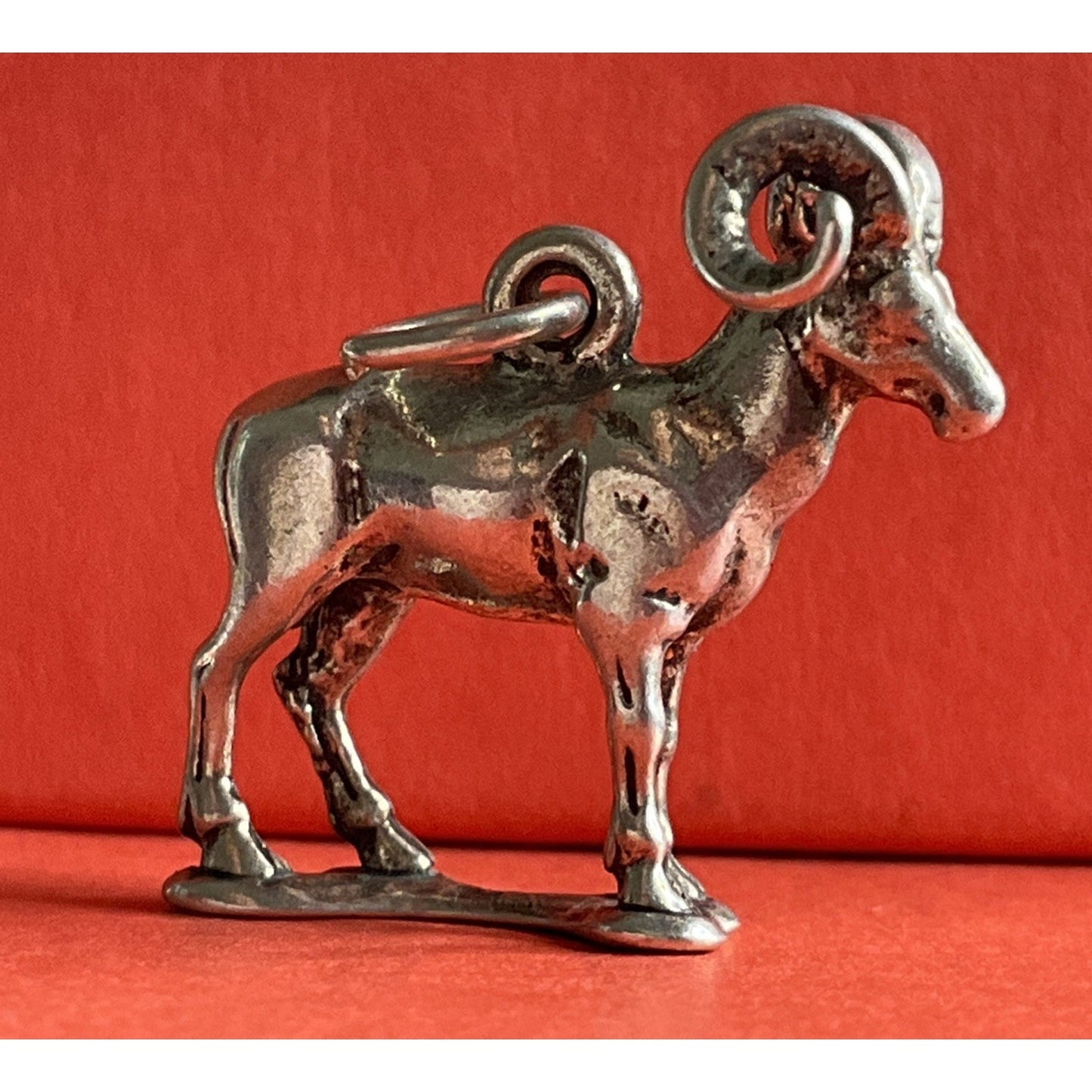 Vintage Sterling Silver Ram Aries Zodiac Charm