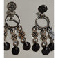 Pre owned James Avery Vintage Retired RARE Silver & Brass Chandelier Aztec Dangle Earrings