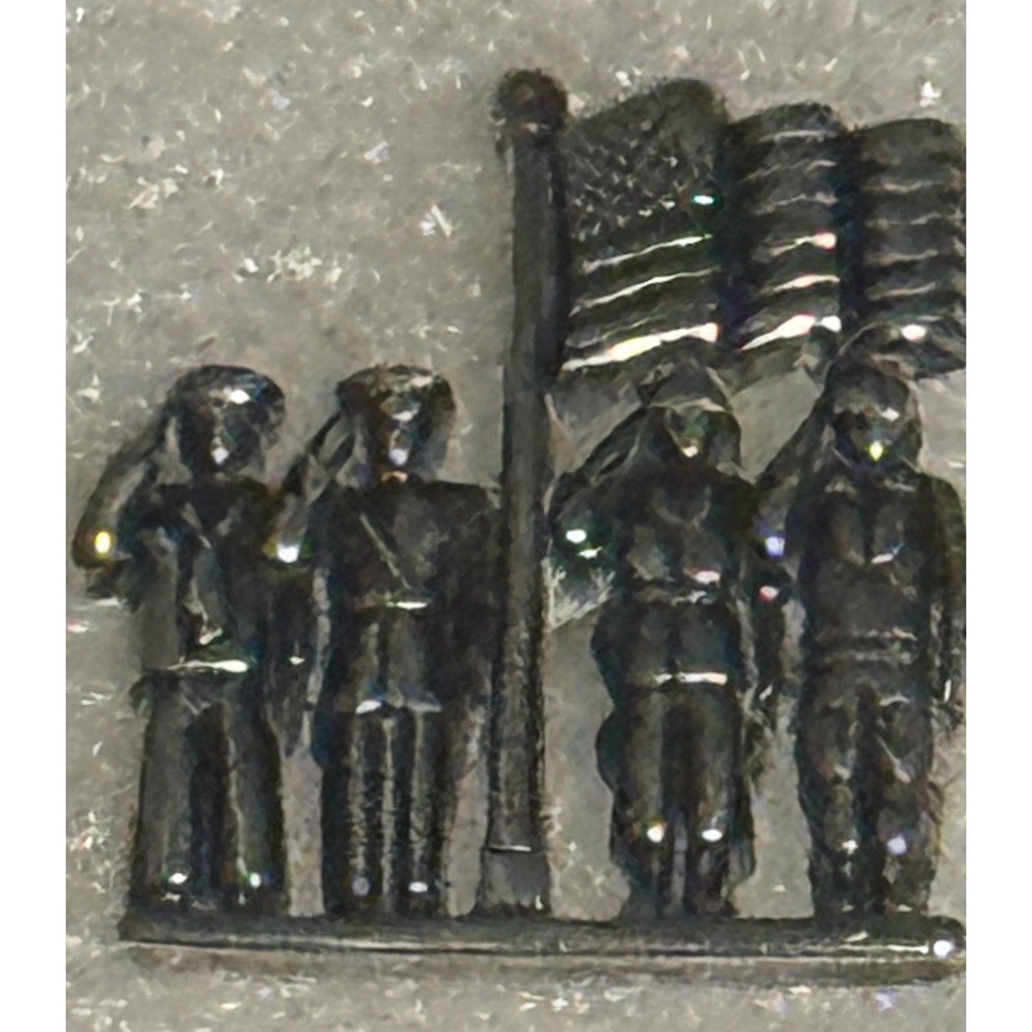 James Avery Retired Sterling Silver Military Service Pin Mint Condition W/ Box