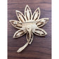 Vintage 1971 Avon Lotus Flower Brooch Gold Tone Precious Pretenders Floral Pin