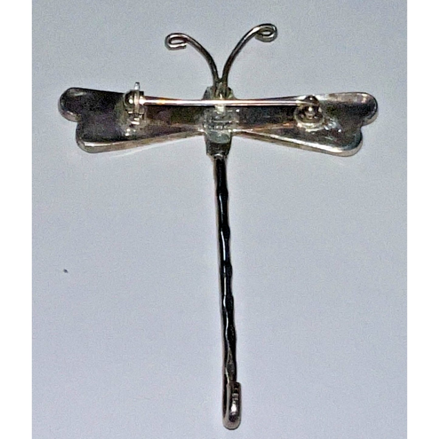 VINTAGE TAXCO TR-18 Dragonfly Abalone STERLING Silver 925 Pin/ Brooch 2.75” Tall
