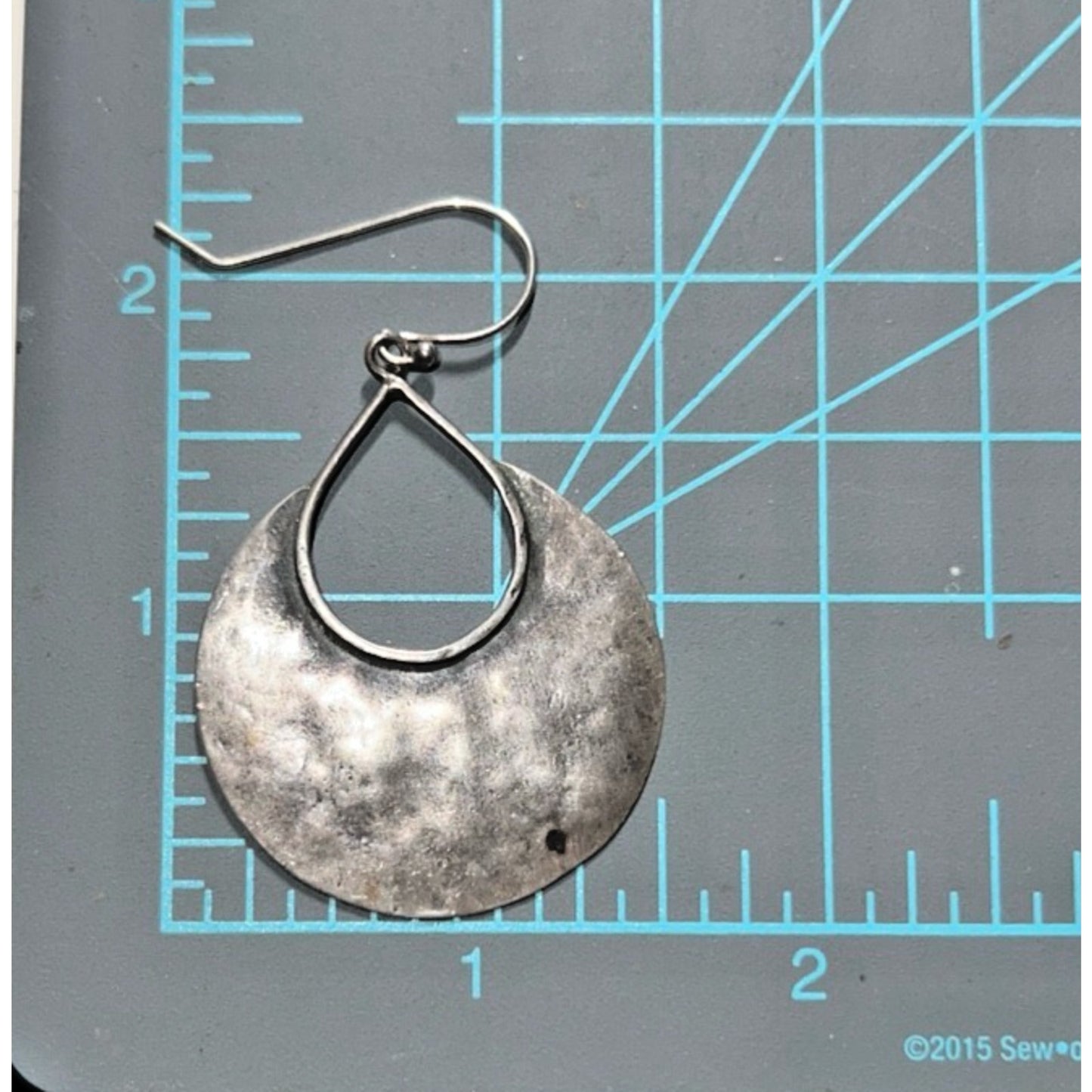 Silpada 925 Sterling Silver Hammered Dangle Crescent Earrings