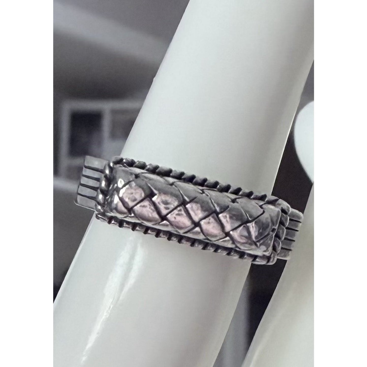 Vintage Brighton 925 Sterling Silver Woven Basket Weave Ring Statement Size 6
