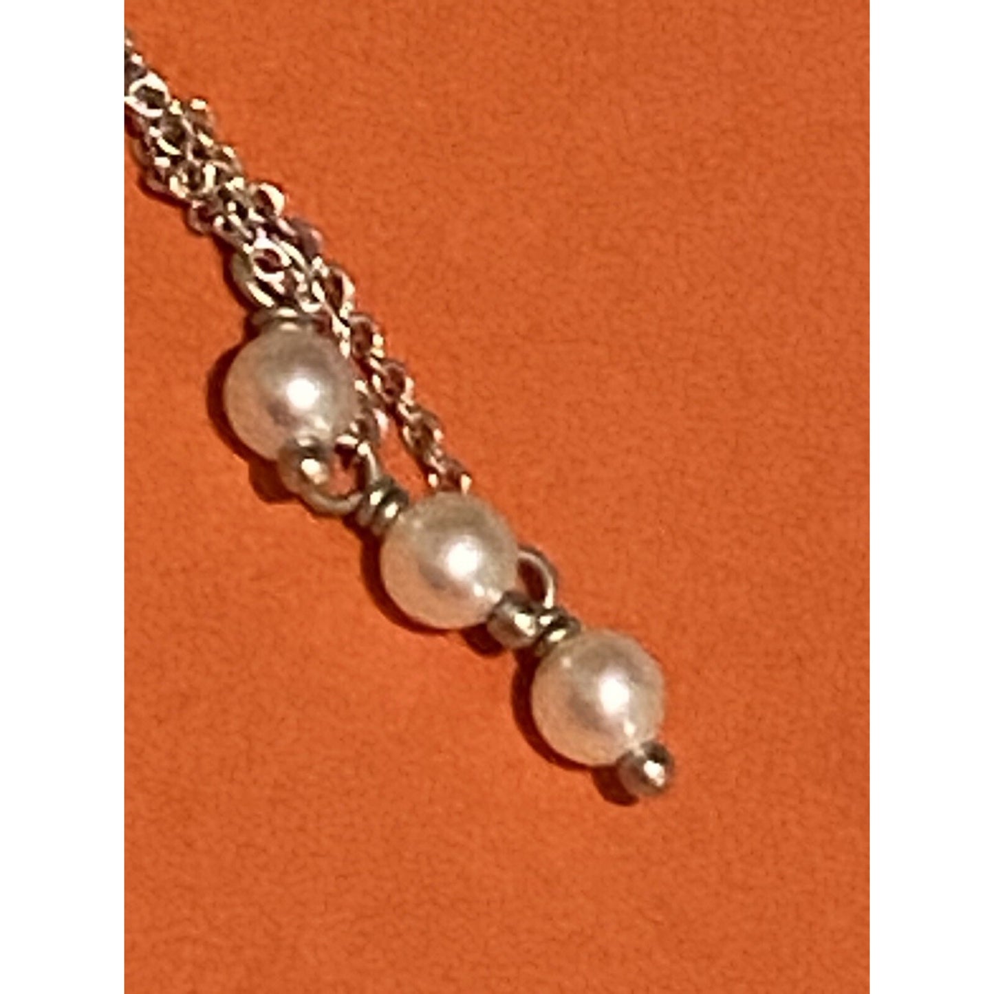 Pre owned James Avery Retired Rare HTF Silver Santorini Turquoise and Pearl Post Earrings