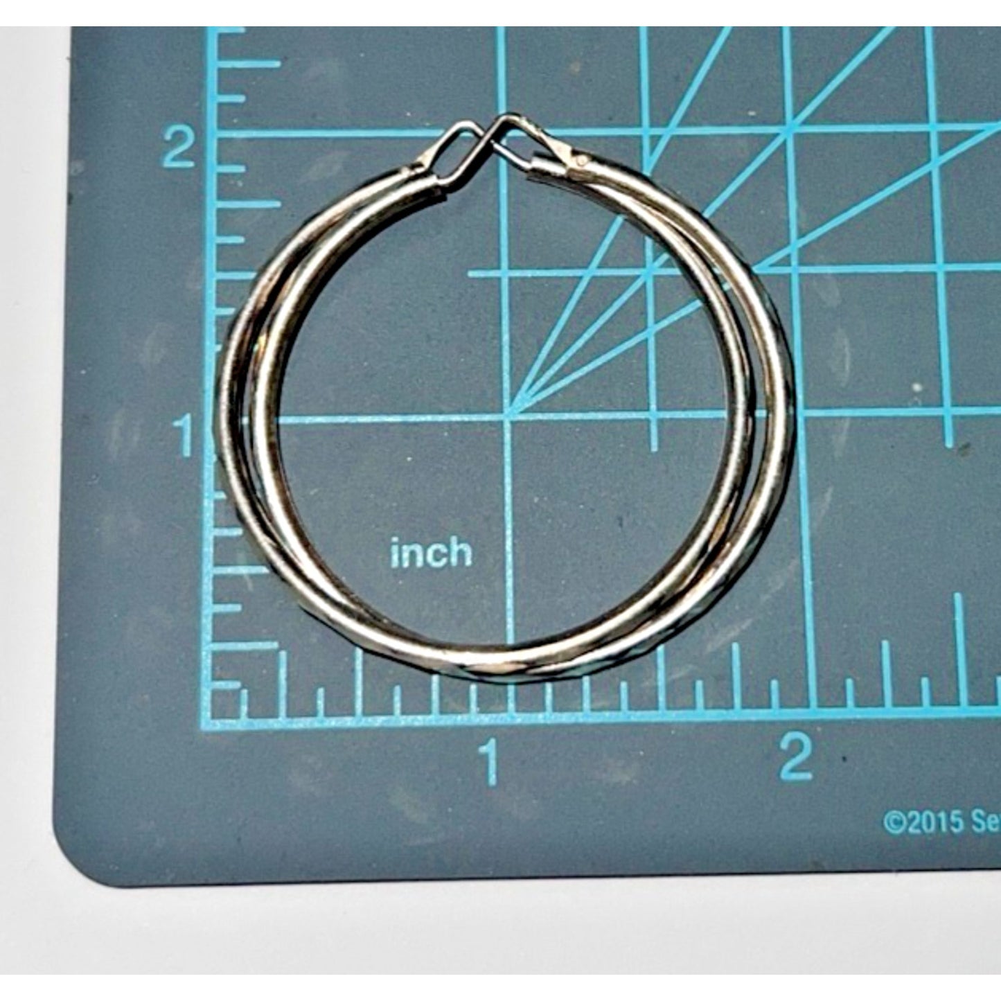 Editoral Hammered Hoop Earrings – – 925 Sterling Silver 1.75” - 6g