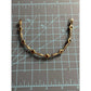 Vintage 925 Sterling Silver Gold Plated Garnet Link Bracelet 7.75” Thailand