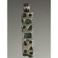 Vintage Sterling Silver Turquoise Multi-Stone Pendant 925 Southwestern Style