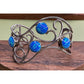 Mexico 925 Sterling Silver Blue Opal Wide Scroll Cuff Bracelet 31g