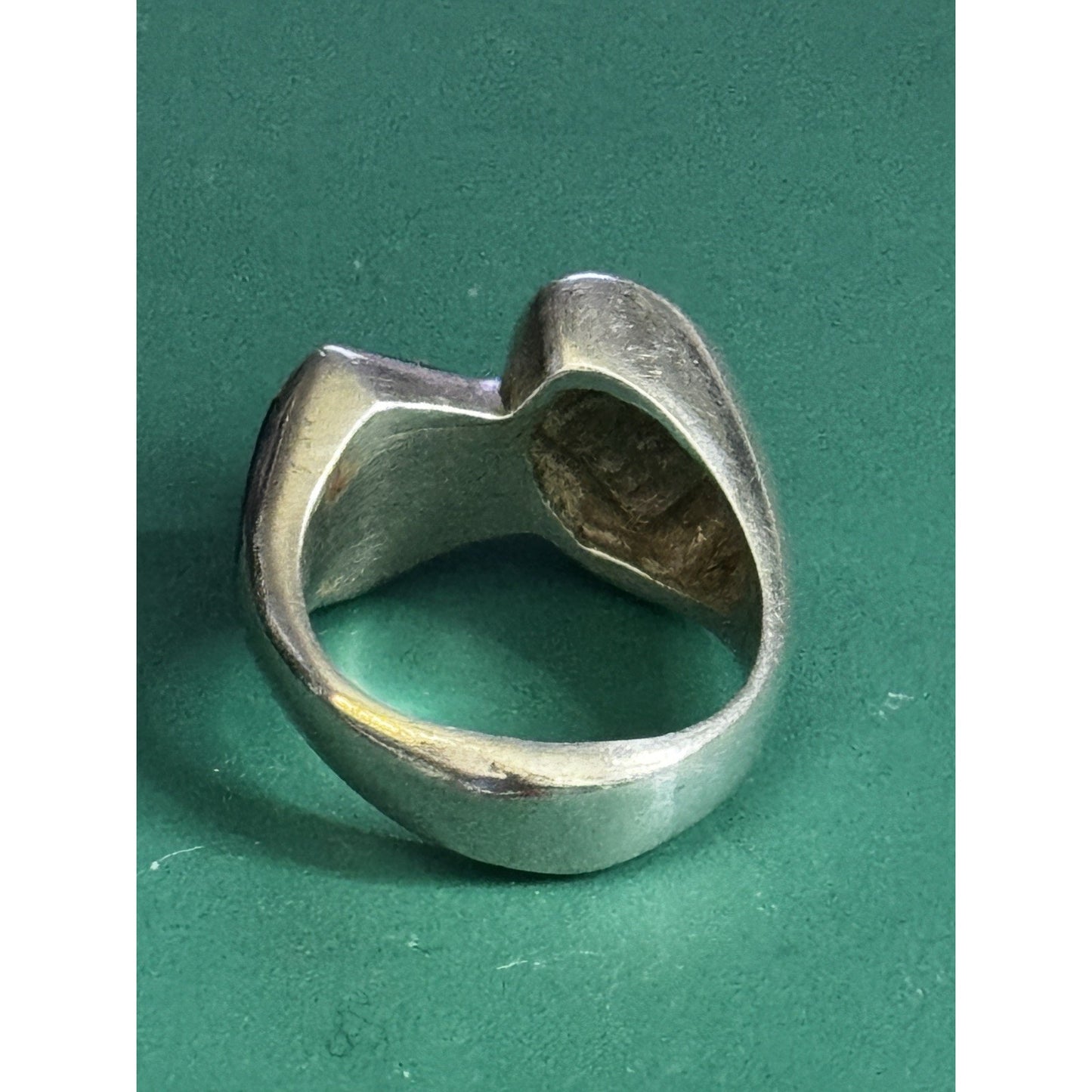 V Benally Navajo Sterling Silver Inlay Ring Turquoise Lapis Spiny Oyster Sz 7.25