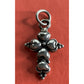 Vintage 925 Sterling Silver Puffy Heart Cross Charm