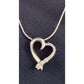 Sterling Silver Open Heart Pendant Necklace 19” Wheat Chain Spiga SAI
