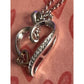 Helzberger Sterling Silver 925 & 10kt Gold Diamond Heart Pendant Necklace 17”