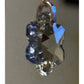 Vintage Sterling Silver Swarovski Crystal Snowflake Pendant Necklace 18”