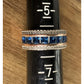 Sterling Silver Blue Stone Ring 925 Two Tone Band Size 6