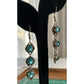 Sterling Silver Blue Topaz Dangle Earrings Long Drop Vintage Style 925