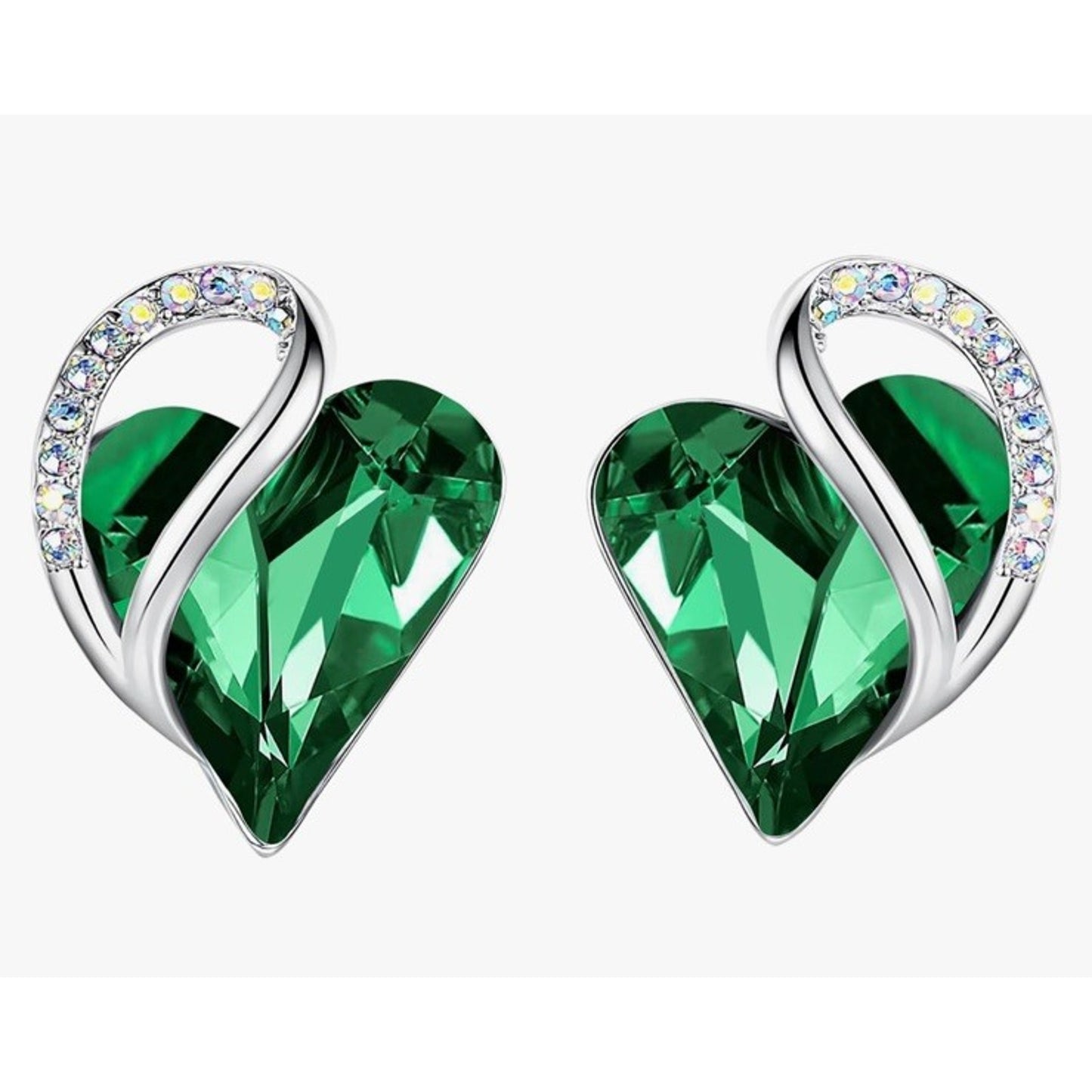Leafael Infinity love Heart Birthstone Stud Earrings for Women, Gifts for Mom, W