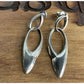 Sterling Silver Modern Teardrop Dangle Earrings Minimalist 925