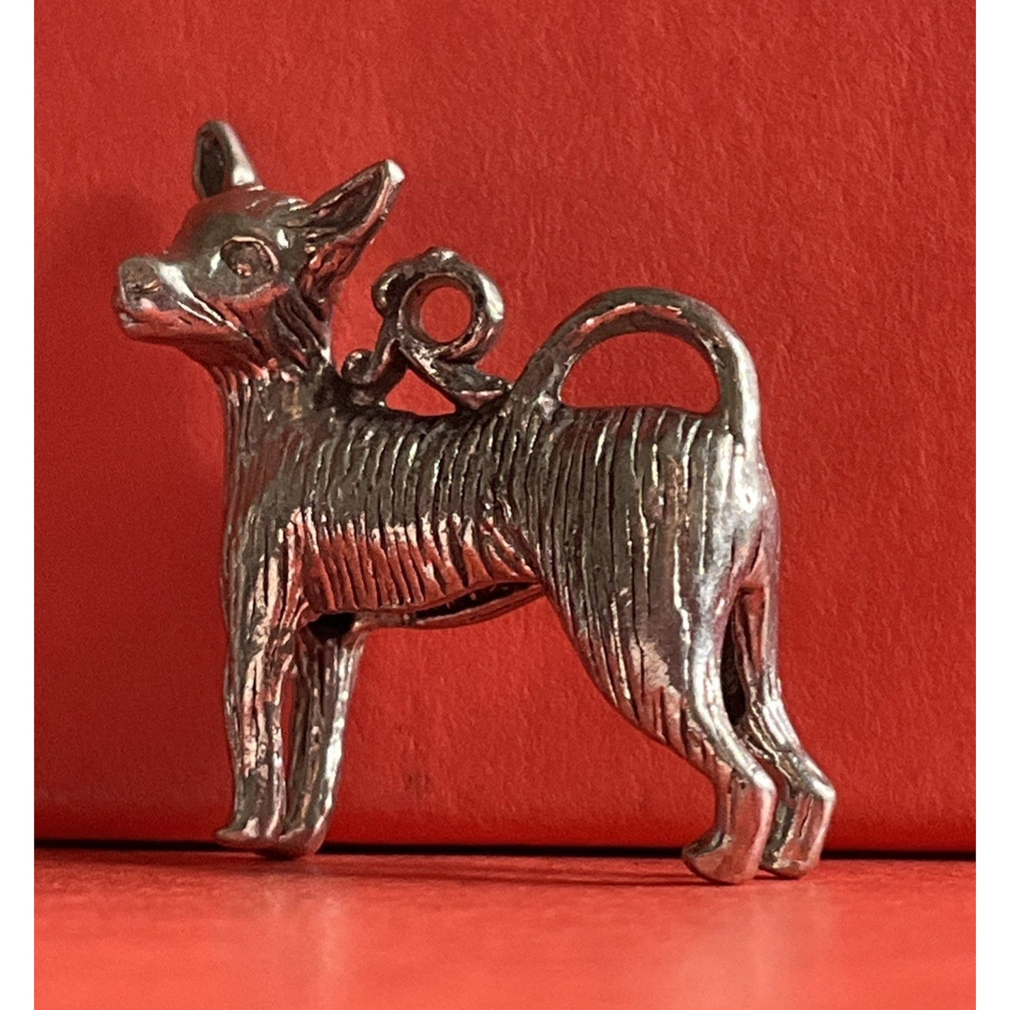 Vintage Sterling Silver Chihuahua Dog Charm