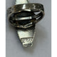 Vintage Navajo Turquoise Sterling Silver Green Turquoise Ring Old Pawn Size 6.5