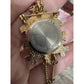 Vintage Lind 14KGE Rhinestone Cuckoo Clock Quartz Watch Brooch Pendant