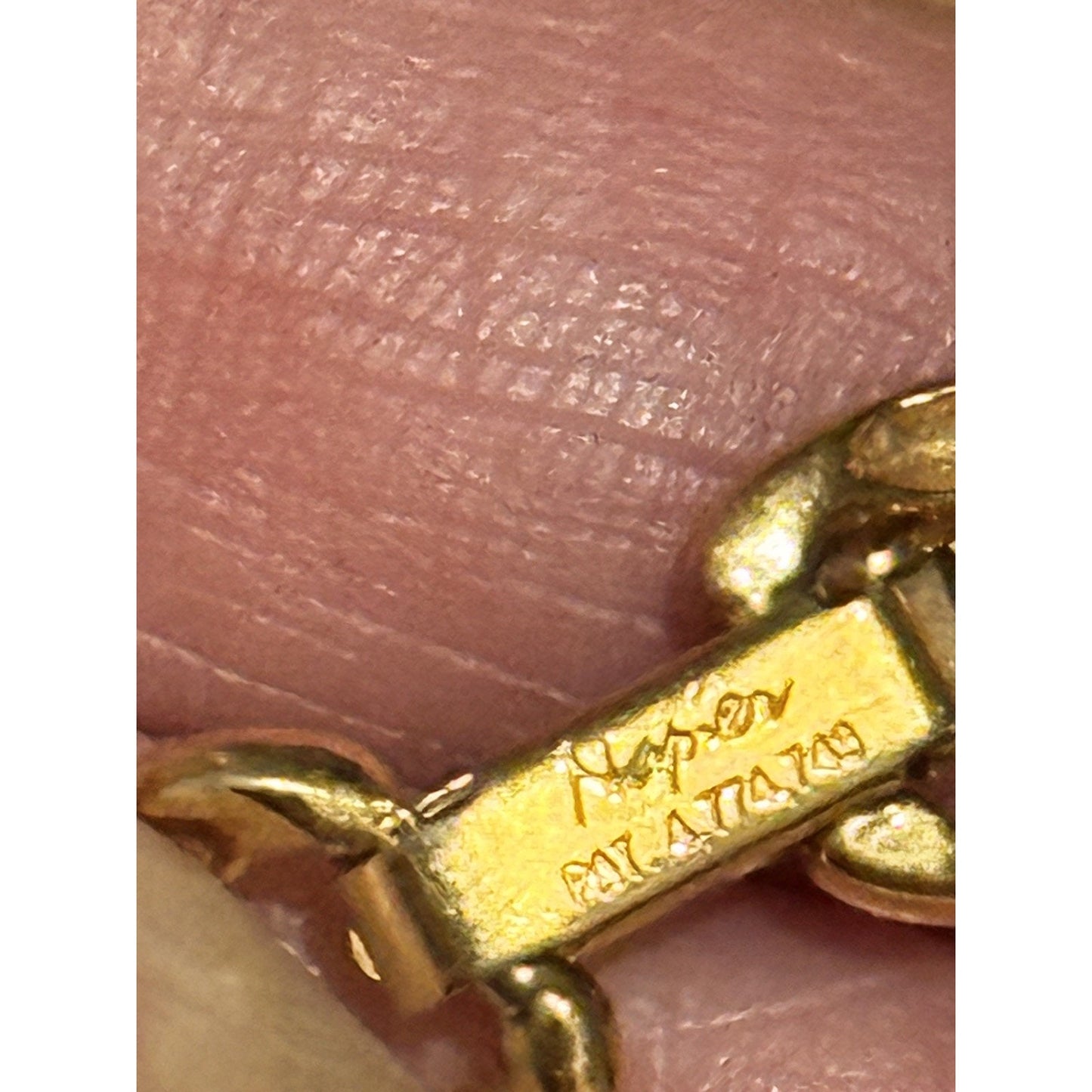 Napier Bracelet Vintage Gold Tone Woven Chain Links Chunky Classic 7.5”