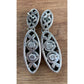 Sterling Silver Bali Style Floral Dangle Earrings 925 Boho Drop 7gr