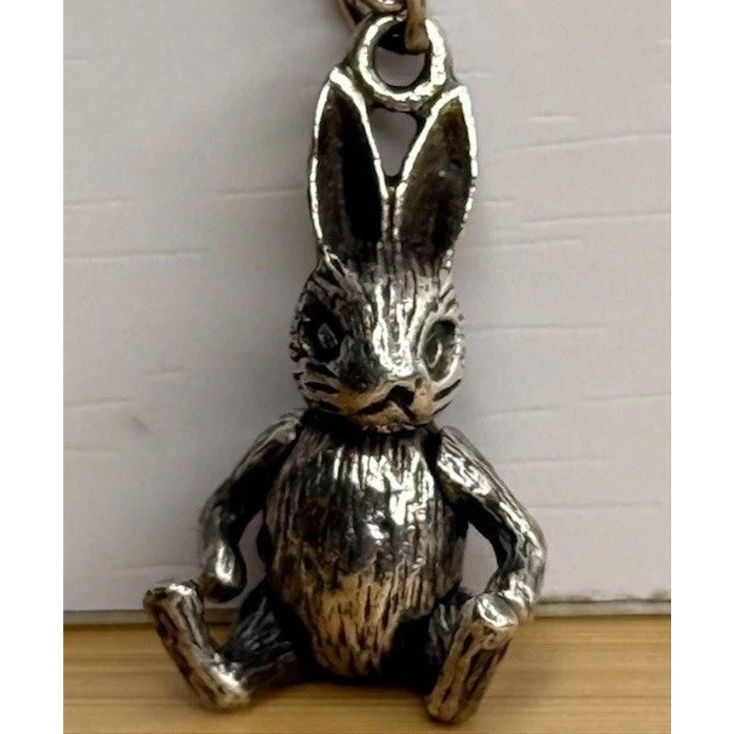 Vintage Sterling Silver 3D Movable Bunny Charm/ Pendant