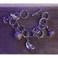 Vintage Chunky Lands End Gold Tone Nautical Beach Charm Toggle Bracelet 7.5”