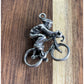 925 Sterling Silver Bicyclist Charm