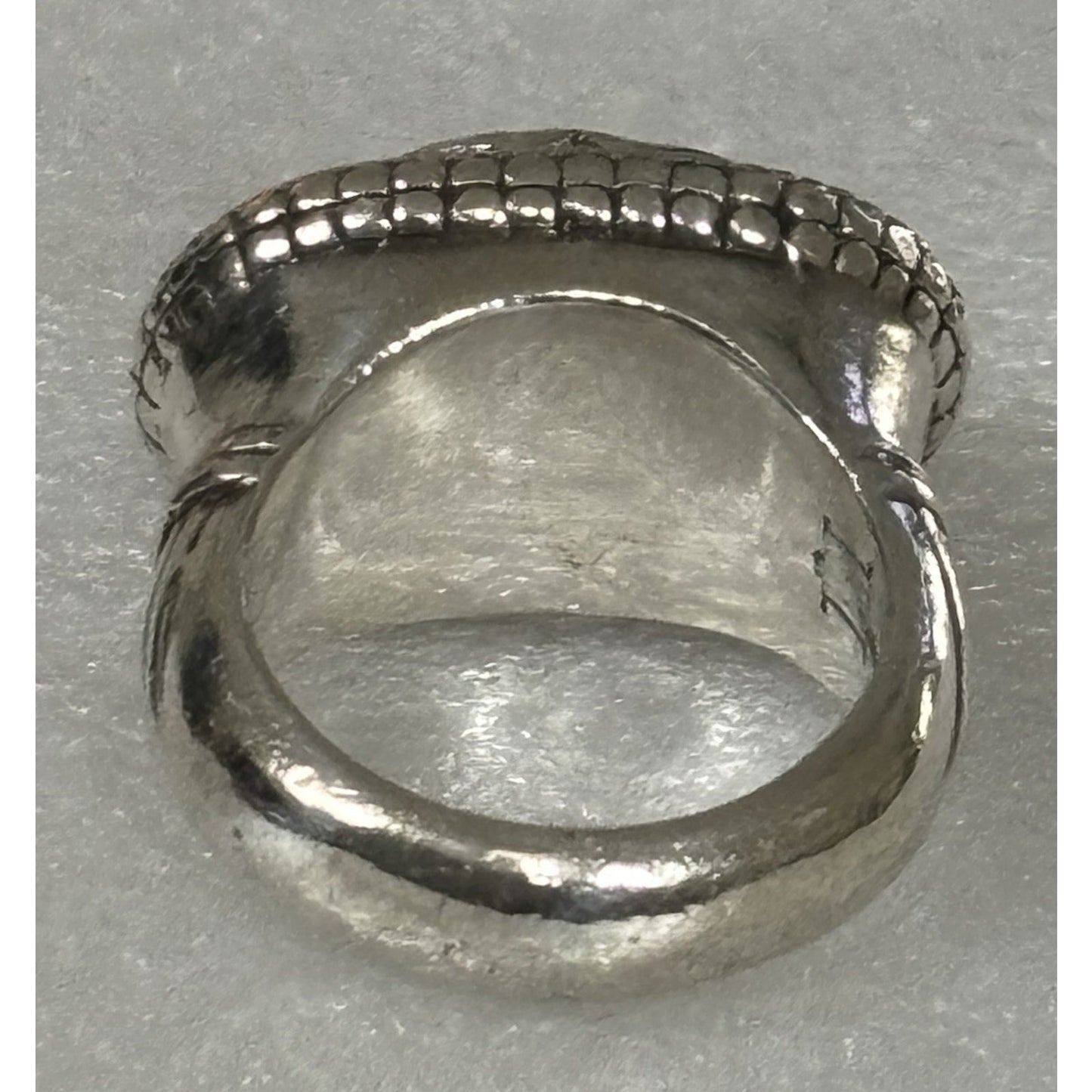 John Hardy Sterling Silver 925 Dayak Signet Statement Ring Size 7.5 Heavy 18g
