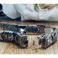Vintage Italy 925 Sterling Silver Ornate Scroll Panel Link Bracelet 7.5” 16g