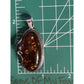 Vintage Baltic Amber Sterling Silver Pendant 17.9g 2” Tall Large Natural Amber