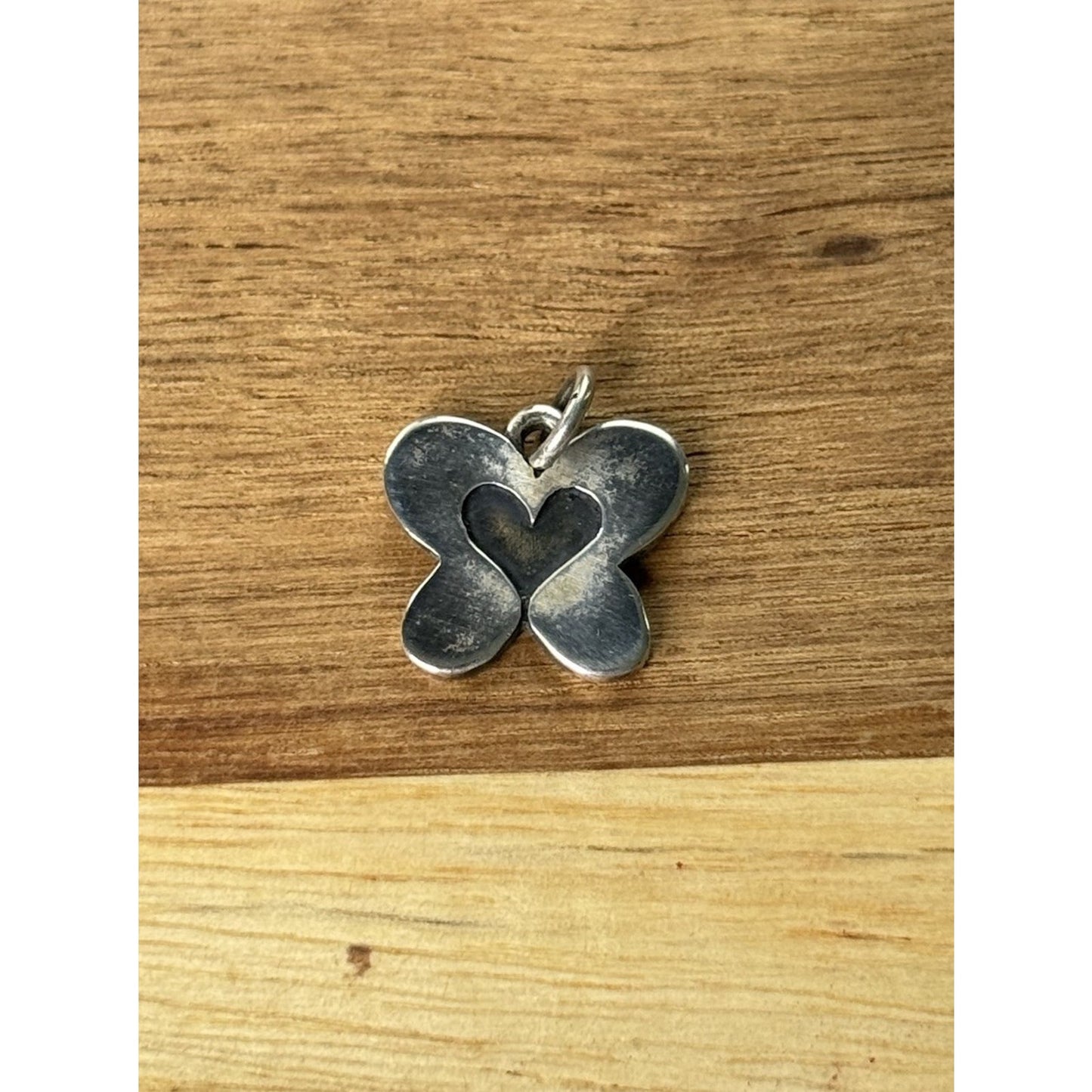 James Avery Retired RARE Sterling Silver Heart Butterfly Charm