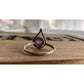 Vintage 925 Sterling Silver Purple Amethyst Cabochon Ring