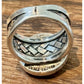 Vintage CFJ Thai Mother of Pearl 925 Sterling Silver Statement Ring Size 6.5