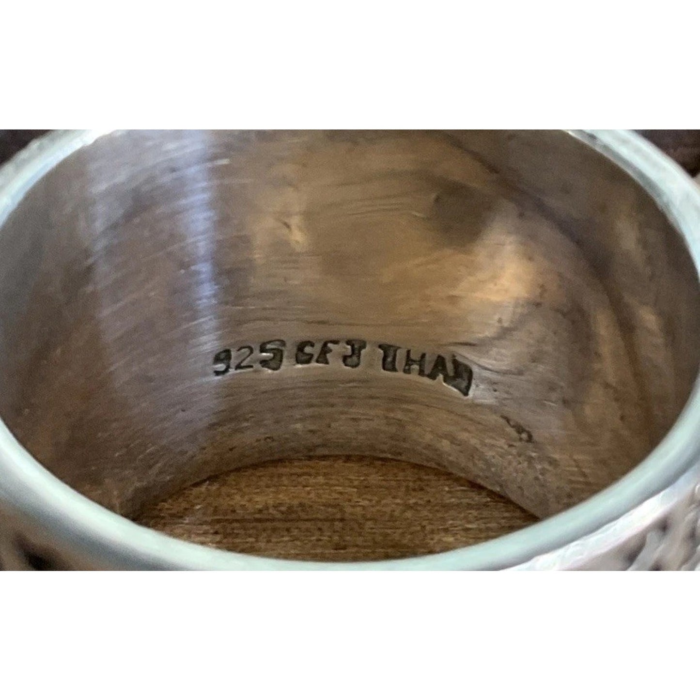 Sterling I Can Do All Things Through Him Philippians 4:13 Cigar Band Ring Sz 7