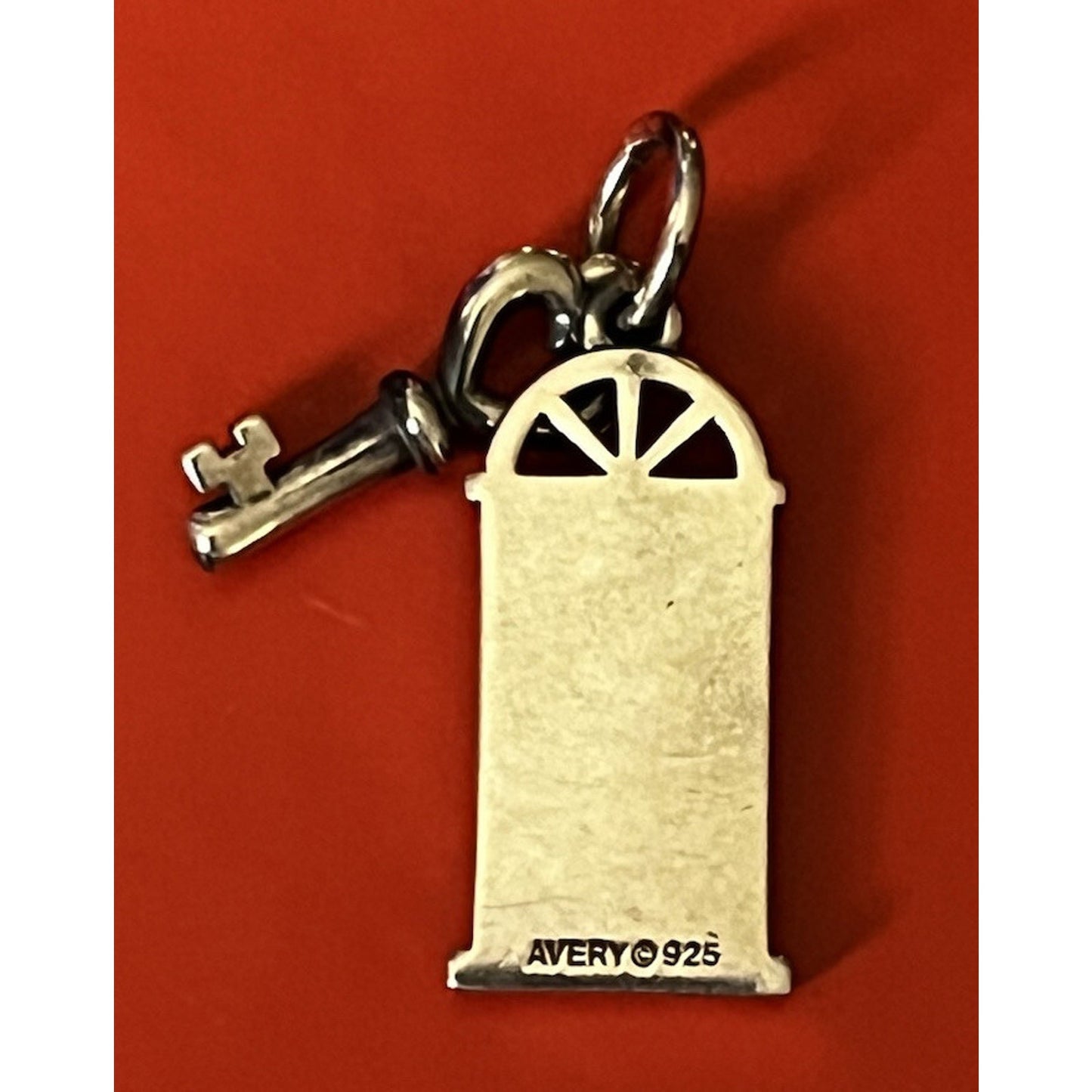 James Avery Retired Sterling Silver Welcome Home Door And Key Charm Or Pendant Pre-Owned