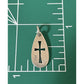 James Avery Retired Silver Teardrop Cross Charm/ Pendant Pre-Owned