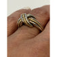Vintage Tiffany & Co Signature Cross Ring 18k Yellow Gold & Sterling 925 Sz 8.5
