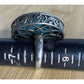 Large Sterling Silver Bold Turquoise Statement Ring Filigree Wide Band Size 8
