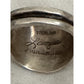 Vintage Navajo Sterling Silver Troy Laner Wide Geometric Ring Size 11.5