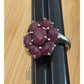 Vintage Ruby Flower Cluster Ring Estate Cocktail Ring Size 7 July Gemstone