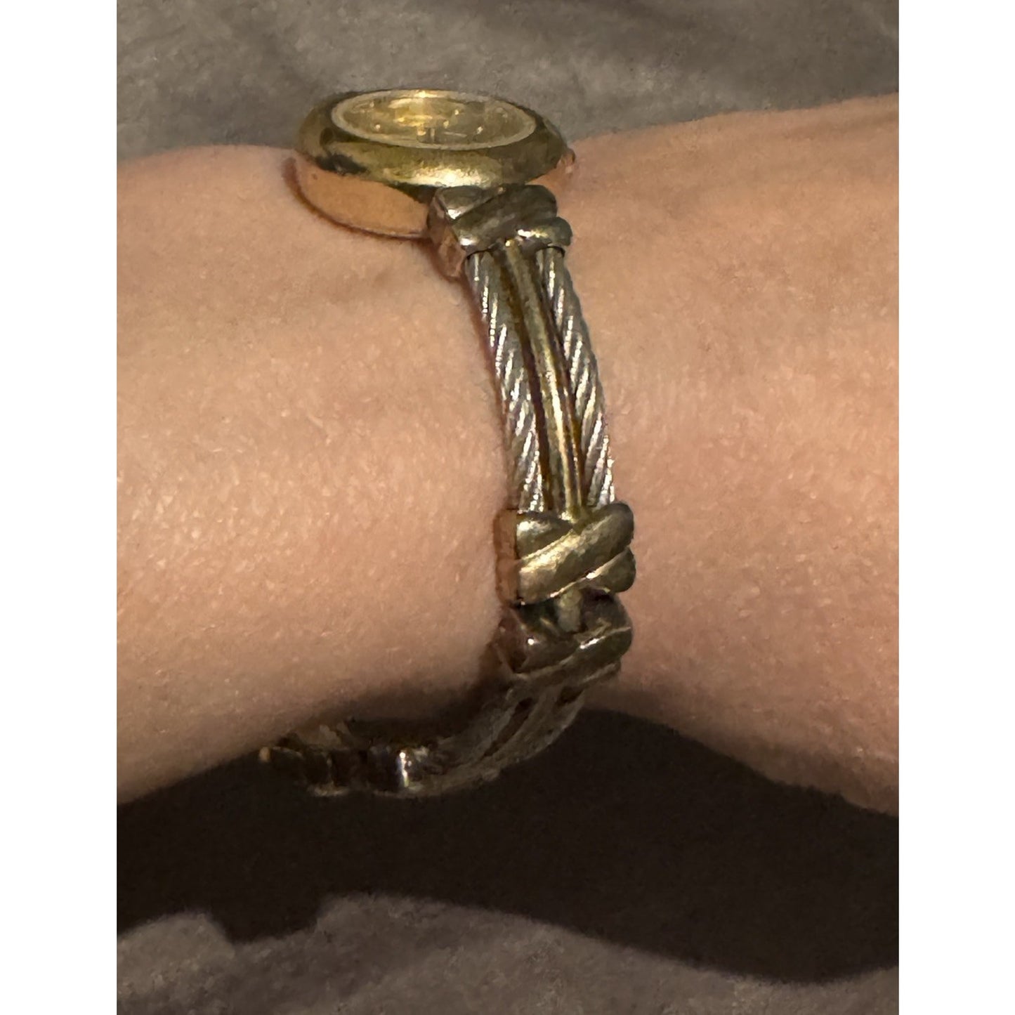 Vintage Y2K Armitron Gold & Silver Tone Now Watch NEEDS BATTERY Gorgeous!