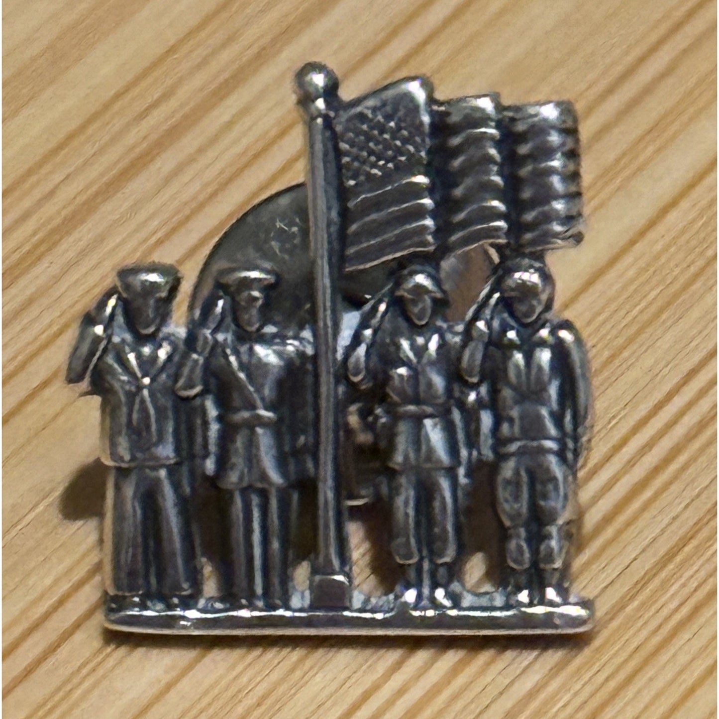James Avery Retired Sterling Silver Military Service Pin Mint Condition W/ Box